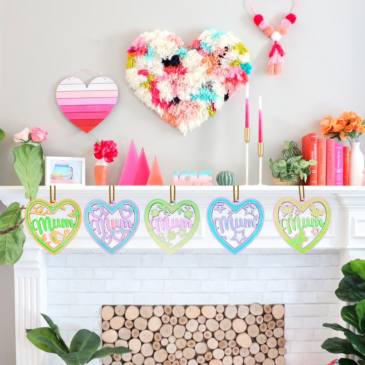 Wholesale of Mother's Day Wooden Pendants